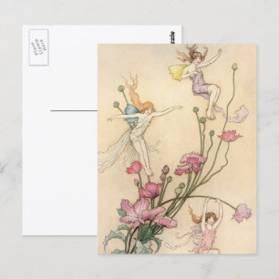 Oude Sprookjes, Drie Geesten Vol Van Vreugde Briefkaart