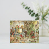 Oude Sprookjes Feest Briefkaart (Staand voorkant)