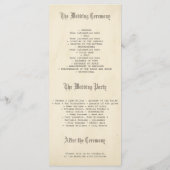 Oude Sprookjeskasteel Trouwprogramma's Programma (Achterkant)