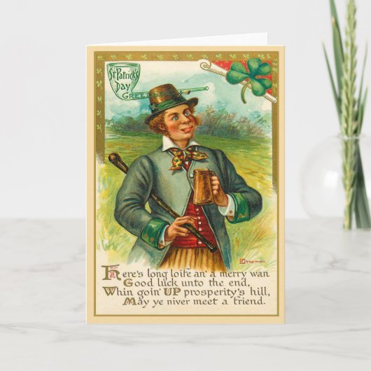 Oude St. Patrick's Day kaart (Voorkant)