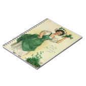 Oude St. Patrick's Day-meisje, Lucky Shamrocks Notitieboek (Linkerzijde)