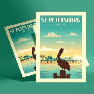 Oude St. Petersburg Florida Briefkaart