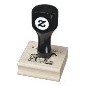 Oude staande paard 	rubberstempel (Stempel)