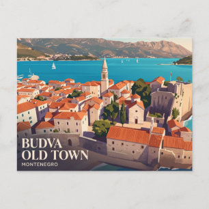 Oude Stad, Budva Riviera Montenegro Briefkaart
