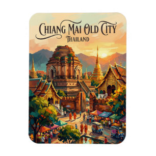 Oude Stad Chiang Mai Thailand Magneet