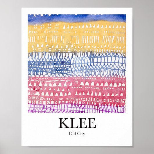 Oude stad door Paul Klee Poster (Voorkant)