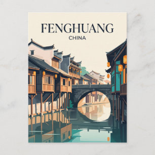 Oude stad Fenghuang China Briefkaart