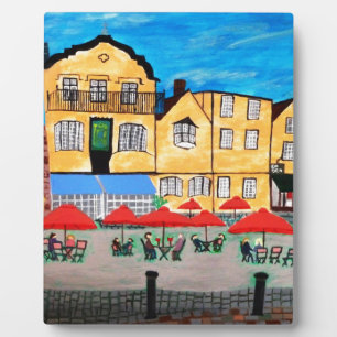 Oude stad fotoplaat