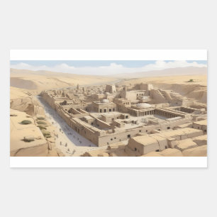 Oude stad in Afghanistan Rechthoekige Sticker