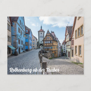 Oude stad in Rothenburg ob der Tauber, Duitsland Briefkaart