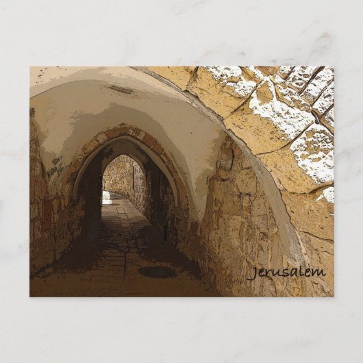 Oude stad Jerusalem Briefkaart (Voorkant)