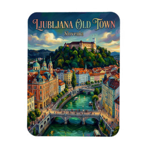 Oude Stad Ljubljana Slovenië Magneet