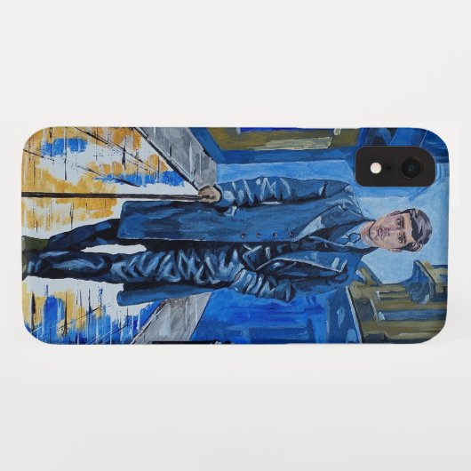 Oude stad, man, straat, wandelstok Case-Mate iPhone case (Achterkant (horizontaal))