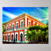 Oude stad Mexico Afbeeldingen oude gebouwen Poster (Voorkant)