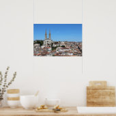 Oude stad Niort Skyline, Frankrijk Poster (Keuken)