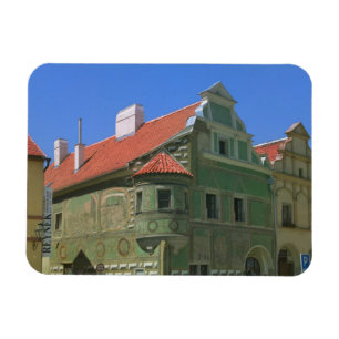 Oude stad plein omringd door 16e-eeuwse 2 magneet