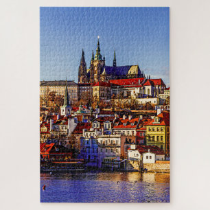 Oude stad Praag. Tsjechië. Legpuzzel