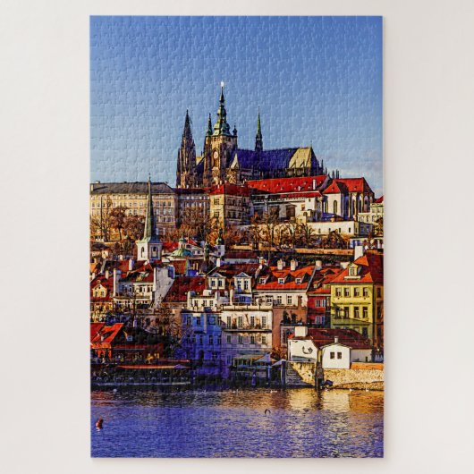 Oude stad Praag. Tsjechië. Legpuzzel (Verticaal)