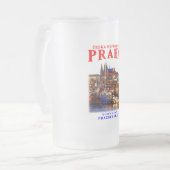 Oude stad Praag. Tsjechië. Matglas Bierpul (Voorkant links)