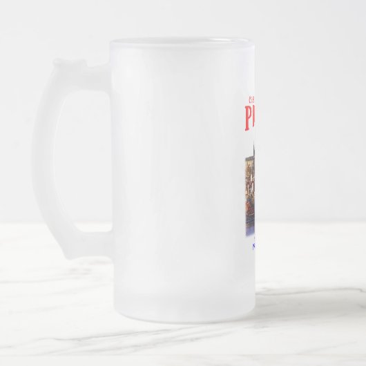 Oude stad Praag. Tsjechië. Matglas Bierpul (Links)