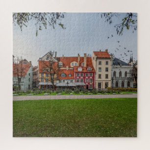 Oude stad Riga in het najaar Legpuzzel