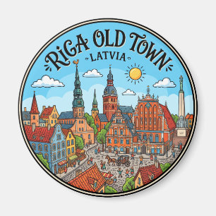 Oude Stad Riga Letland Magneet