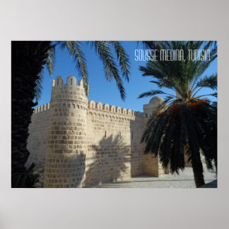 Oude stad Sousse Medina-straatbeeld Tunesië Poster