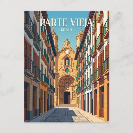 Oude Stad Spanje Briefkaart (Voorkant)