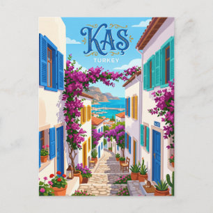 Oude Stad Steeg, Kaş Turkije Briefkaart
