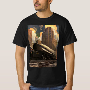 Oude stad, T1 Duplex Trein op Spoorwegen T-shirt