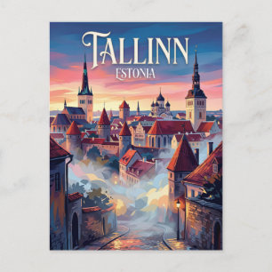 Oude Stad Tallinn Estland Briefkaart