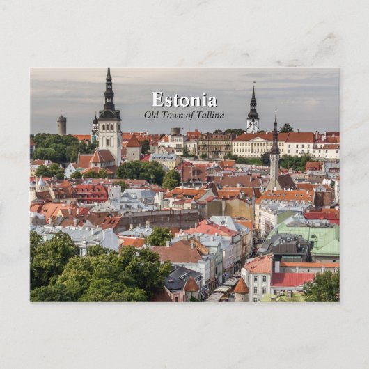 Oude stad Tallinn Estland Briefkaart (Voorkant)