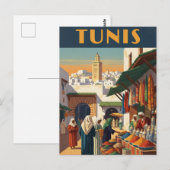 Oude stad Tunis Tunesië Reizen Briefkaart (Voorkant / Achterkant)