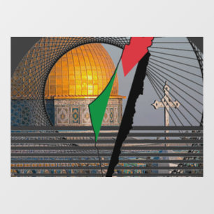 Oude Stad van Jeruzalem Raam Glas Cling Raamsticker
