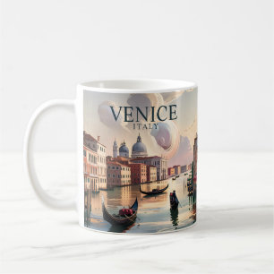 Oude stad Venetië Italië Stadsgezicht Aquarel Op M Koffiemok