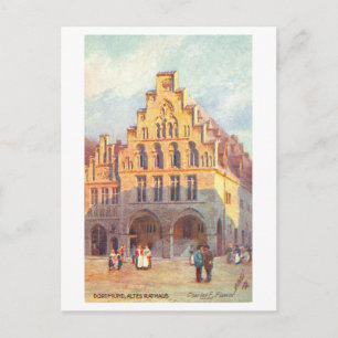 Oude stadhuis in vintage stijl, Dortmund, Duitslan Briefkaart