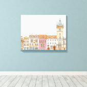 Oude stadhuis. Prague Czech Canvas Afdruk (Insitu (Houten vloer))