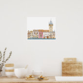 Oude stadhuis. Prague Czech Poster (Keuken)