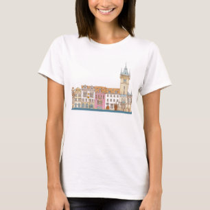 Oude stadhuis. Prague Czech T-shirt