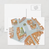 Oude stadsplein. Prague Czech Briefkaart (Voorkant / Achterkant)