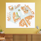 Oude stadsplein. Prague Czech Canvas Afdruk (Insitu (Woonkamer))