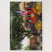 Oude Stagecoach Texas, kerstcadeautjes Legpuzzel (Verticaal)