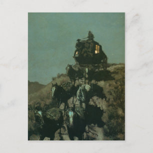 Oude Stagecoach van Remington van de Vlaktes Briefkaart