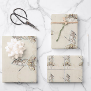 Oude standbeeld van Athena, Griekenland Inpakpapier Vel