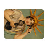 Oude Standbeeld van de Vrijheid, WWI-patriottische Magneet (Horizontaal)