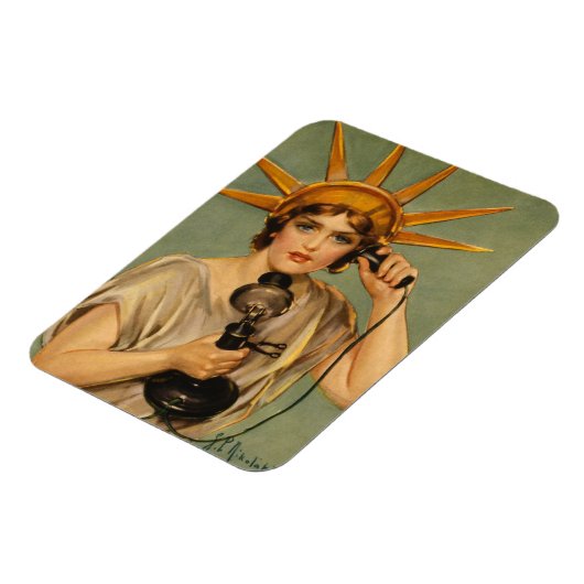 Oude Standbeeld van de Vrijheid, WWI-patriottische Magneet (Linkerzijde)