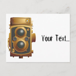 Oude Steampunk-camera Briefkaart