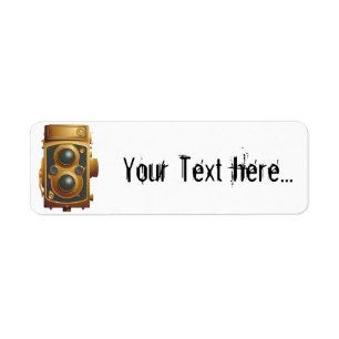 Oude Steampunk-camera Etiket