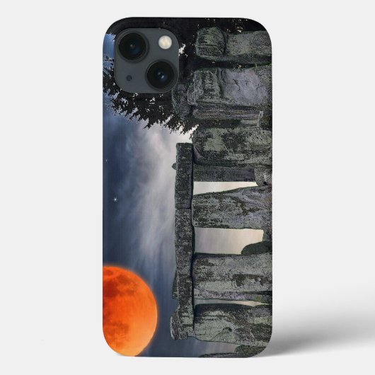 Oude steenbogen en Mystical Red Full Moon Case-Mate iPhone Case (Achterkant)