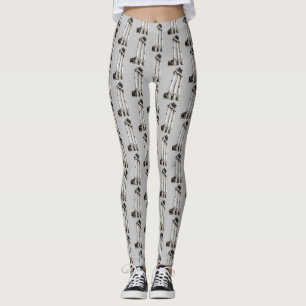 Oude steenkolommen op grijs leggings